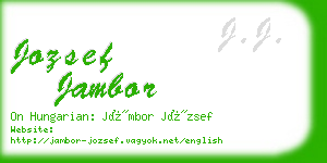 jozsef jambor business card